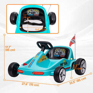 6V electric go-kart with music, light and horn, blue