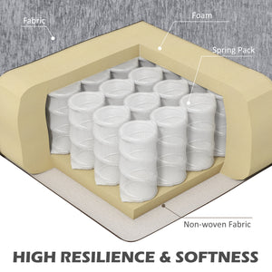 Modern corner sofa with removable chaise longue, wooden legs, gray