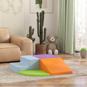 4-Piece Soft Foam Climbing and Crawling Play Set, Multi-Color