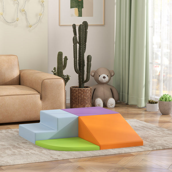 4-Piece Soft Foam Climbing and Crawling Play Set, Multi-Color