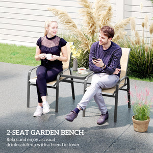 Bistro set with glass table