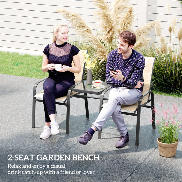 Bistro set with glass table