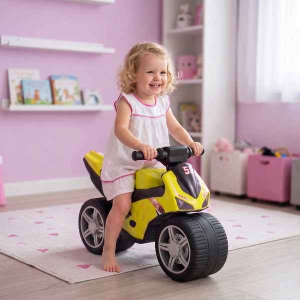 Green musical ride-on motorcycle, 18 to 36 months