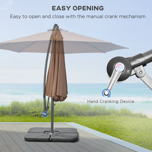 9.5-foot cantilever parasol, coffee color