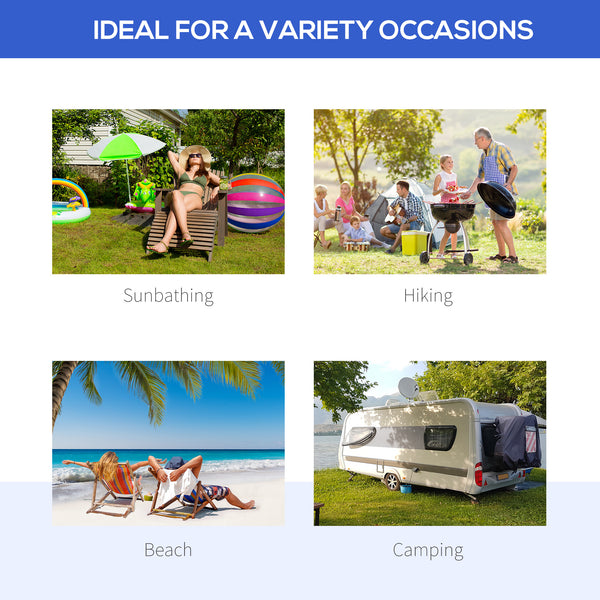 Foldable Camping Bed for Adults, Portable Outdoor Sleeping Bed, Blue