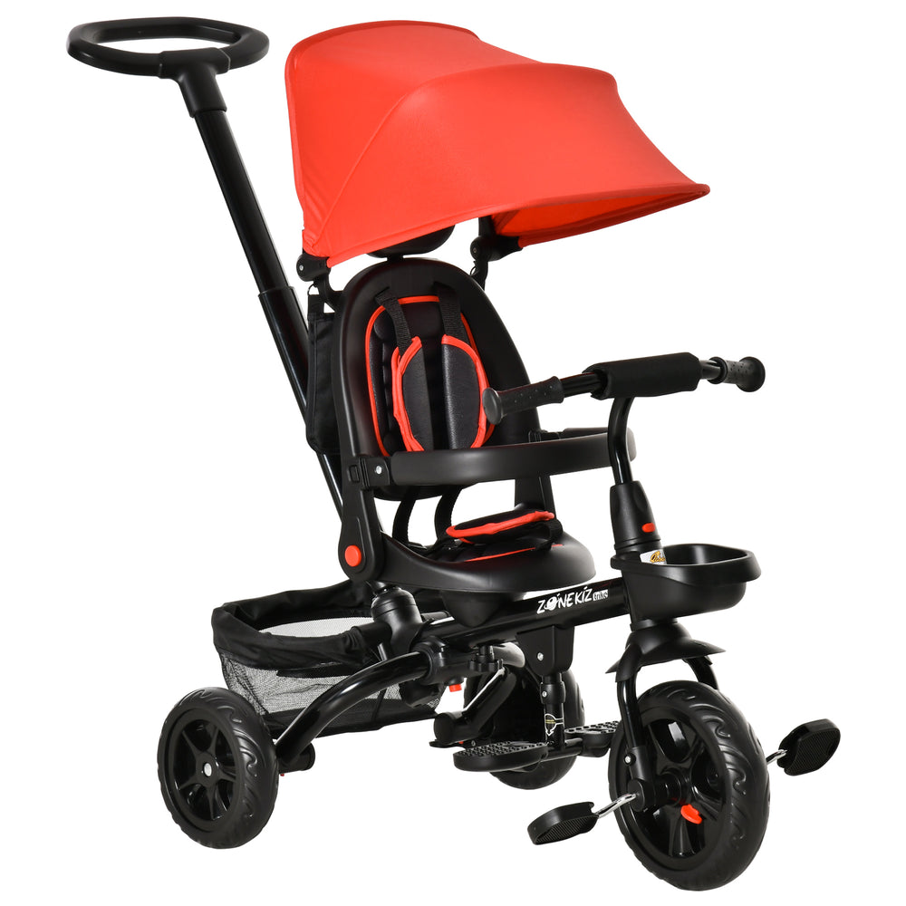 4 in 1 Tricycle with Reversible Angle Adjustable Seat, Red