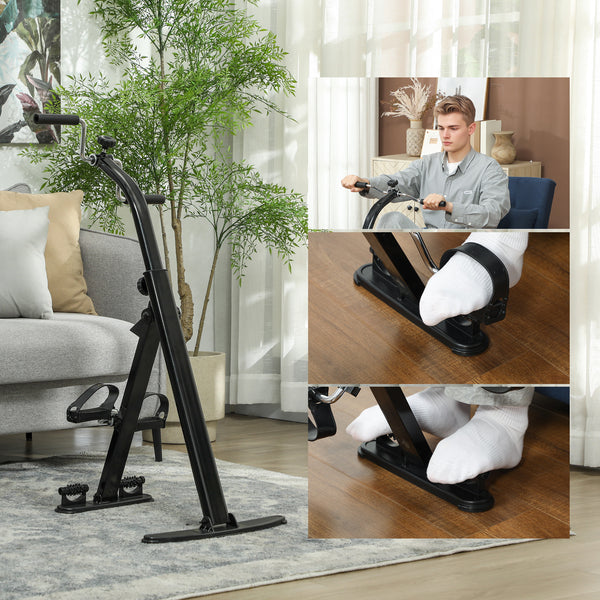 Foldable Leg Exercise Bike with LCD Display for Seniors