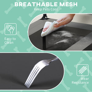 Elevated cooling dog bed with washable breathable mesh canopy
