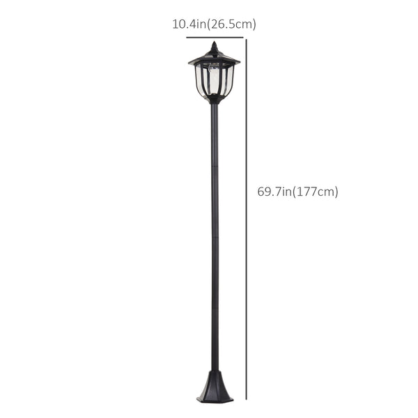 Solar-powered outdoor garden torch, 6 LEDs, water-resistant