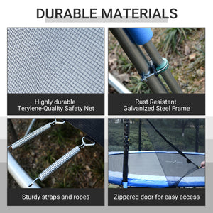 12ft Trampoline Safety Net, Black