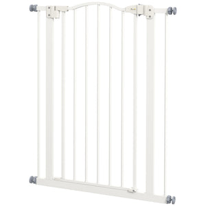 Extra Tall White Dog Gate with Door