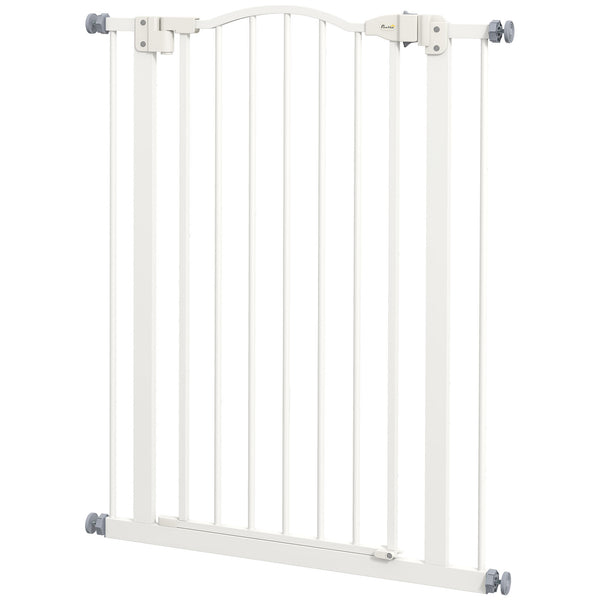 Extra Tall White Dog Gate with Door