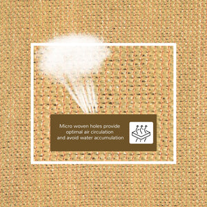 Outdoor Rectangular Shade Sail - 9.8' x 9.8' with Carry Bag, Sand