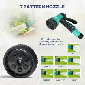 Retractable wall-mounted garden hose reel with automatic rewind