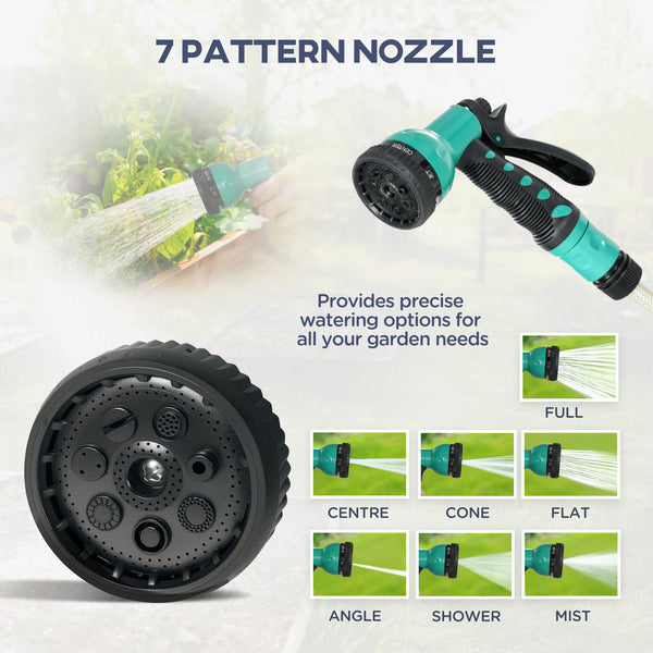 Retractable wall-mounted garden hose reel with automatic rewind