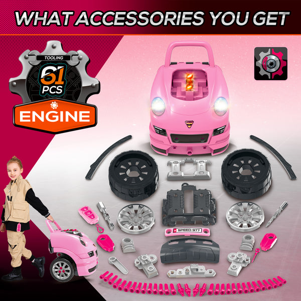 Car Service Playset, Pink