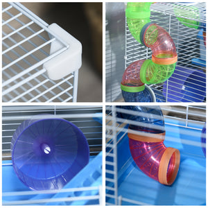 2-tier cage with tunnel system