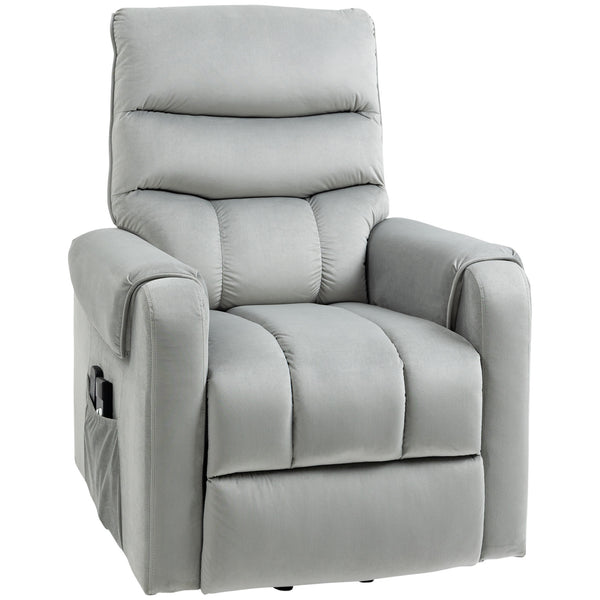 Massage recliner chair with 8 vibration points, gray