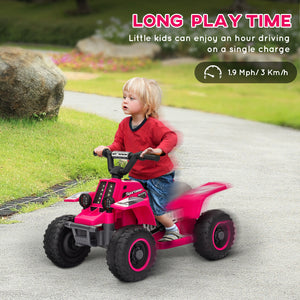 6V electric quad for children, pink