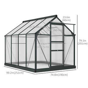 Garden greenhouse with sliding door