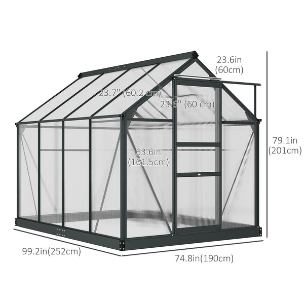 Garden greenhouse with sliding door