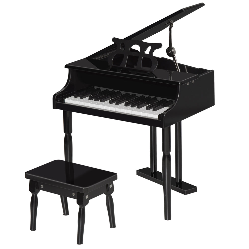 Modern children's piano with 30 keys, black