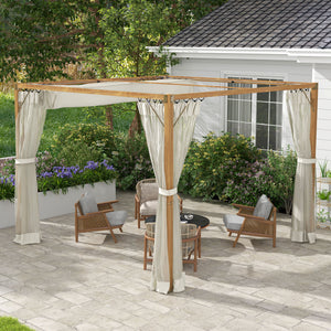 Retractable pergola 10 x 10 with mosquito nets
