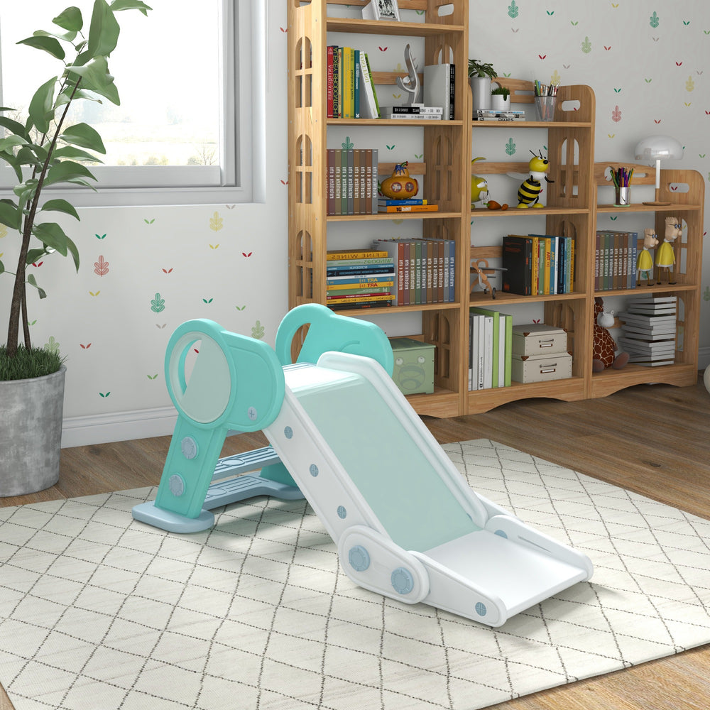 Green foldable toddler slide