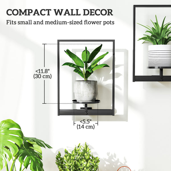 Set of 3 wall-mounted planters for indoor plants