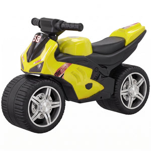 Green musical ride-on motorcycle, 18 to 36 months