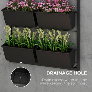 3-tier wall planter with 6 pots