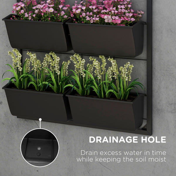 3-tier wall planter with 6 pots