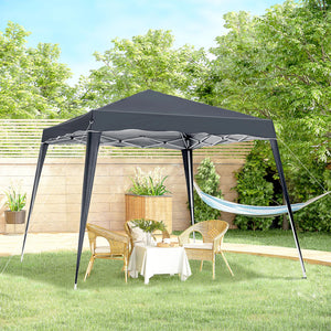 8 x 8 Folding Awning with Carry Bag, Black