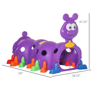 Lion Tunnel for children aged 3 to 6, purple
