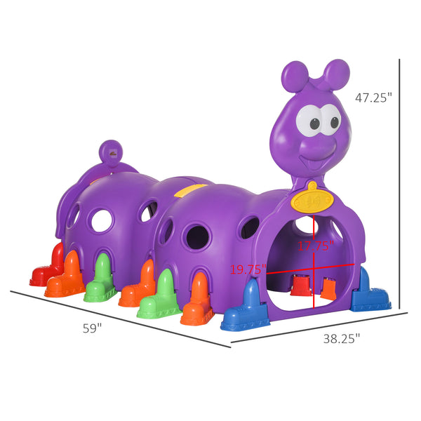 Lion Tunnel for children aged 3 to 6, purple