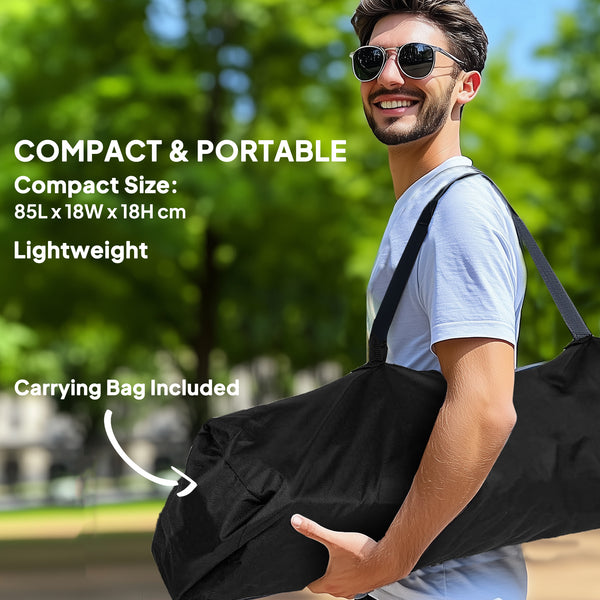 Set of 2 Camping Hammock Chairs, Adjustable Backrest, Foldable, Swivel, with Cup Holder and Padded Seat