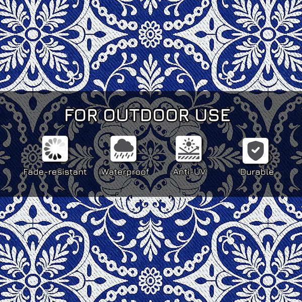 Portable outdoor mat with carrying bag