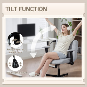 Cross-back office chair, without casters, grey