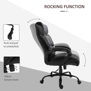 Sturdy ergonomic office chair, black