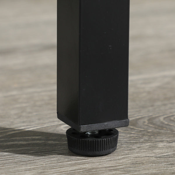 Folding table tennis table with aluminum frame, black