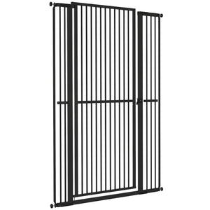 Extra-tall pet gate, black