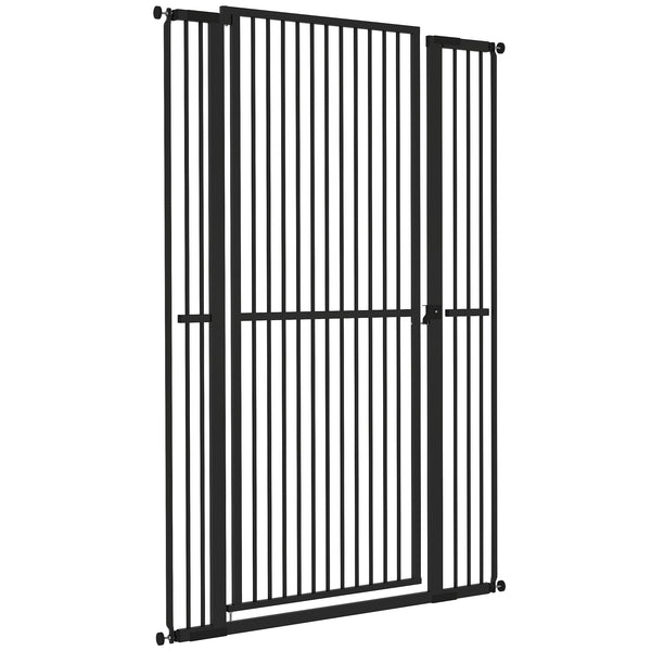 Extra-tall pet gate, black
