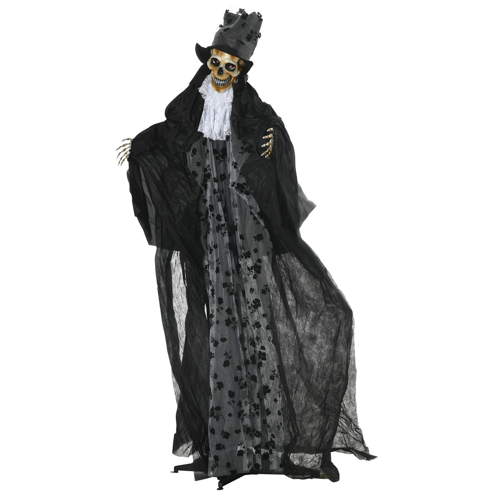 74" Animated Halloween Married Reaper with LED Eyes, Sounds, and Movements – Black