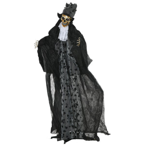 74" Animated Halloween Married Reaper with LED Eyes, Sounds, and Movements – Black