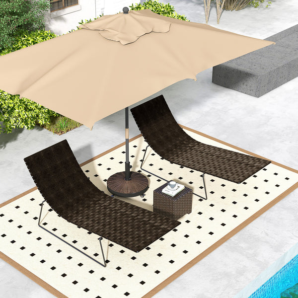 Round parasol base in resin, bronze color 