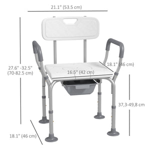3 in 1 Shower Chair with Adjustable Backrest