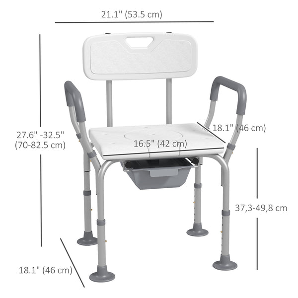 3 in 1 Shower Chair with Adjustable Backrest