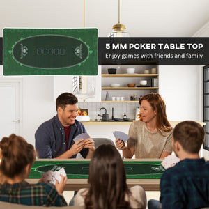 6-player poker mat, green