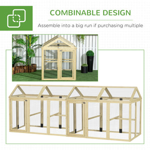 Expandable chicken coop with 2 doors and 3 perches for 1 to 3 chickens