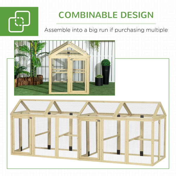 Expandable chicken coop with 2 doors and 3 perches for 1 to 3 chickens